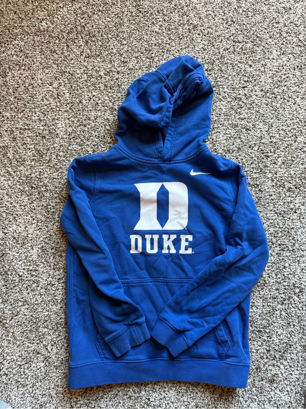 Nike Youth M Blue Duke Hooded Sweatshirt